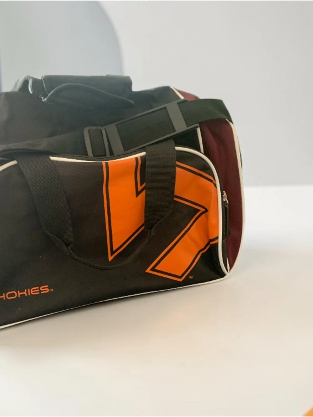 Virginia Tech Hokies Black & Orange Travel Duffle Bag
